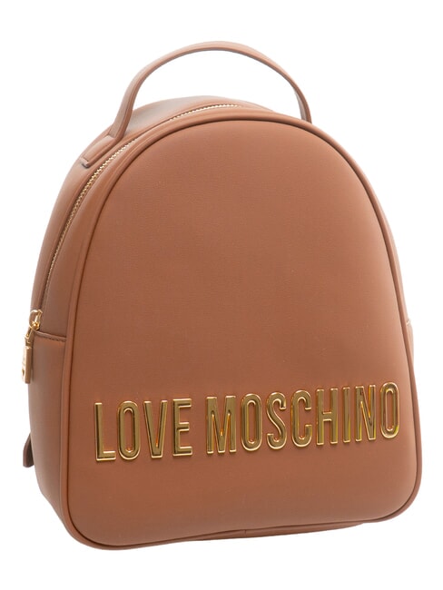 BOLD LOVE Mochila peque&ntilde;a con logotipo en relieve casta&ntilde;a - Bolsos Mujer