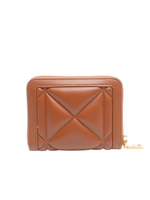 EMBOSSED Cartera peque&ntilde;a con cremallera casta&ntilde;a - Carteras Mujer