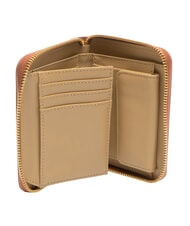 LOVE MOSCHINO EMBOSSED Cartera peque&ntilde;a con cremallera casta&ntilde;a - Carteras Mujer - 4
