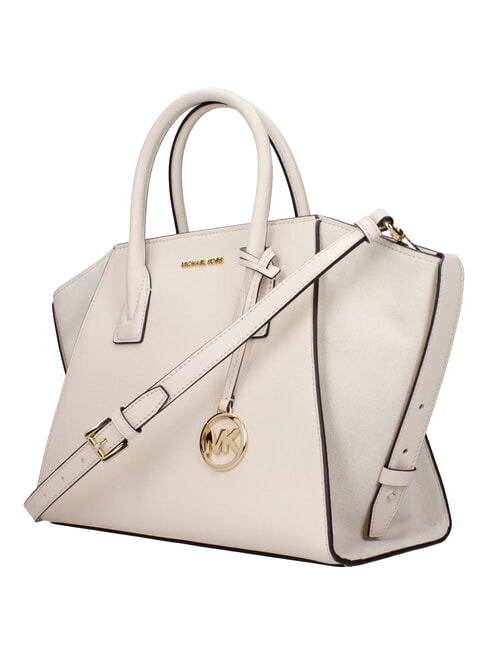 AVRIL Bolso de mano con correa para el hombro, de piel. crema de leche - Bolsos Mujer