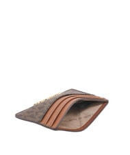 MICHAEL KORS JET SET LOGO Titular de tarjeta plana marr&oacute;n - Carteras Mujer - 3