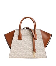 MICHAEL KORS LOGO Bolso de mano con correa para el hombro. vainilla - Bolsos Mujer - 4