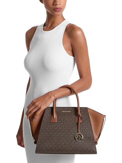 LOGO Bolso de mano con correa para el hombro. marr&oacute;n - Bolsos Mujer