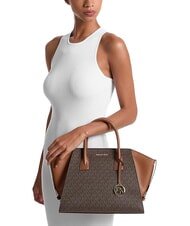 MICHAEL KORS LOGO Bolso de mano con correa para el hombro. marr&oacute;n - Bolsos Mujer - 4