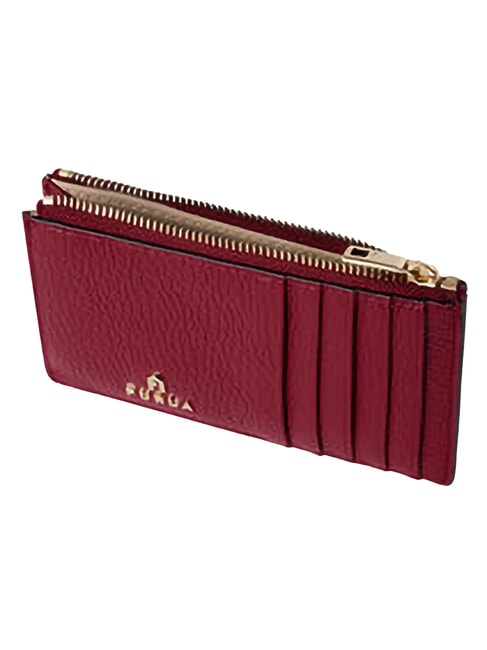 CAMELIA Cartera plana de piel CEREZA d - Carteras Mujer