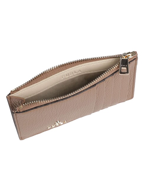CAMELIA Cartera plana de piel caramelo - Carteras Mujer
