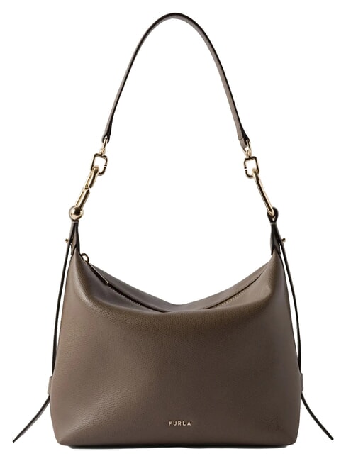 TONIE Bolso peque&ntilde;o de piel con correa para el hombro gris lodoso - Bolsos Mujer