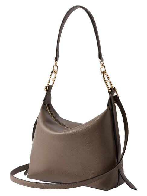 TONIE Bolso peque&ntilde;o de piel con correa para el hombro gris lodoso - Bolsos Mujer