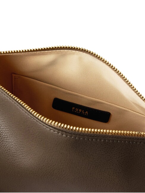 TONIE Bolso peque&ntilde;o de piel con correa para el hombro gris lodoso - Bolsos Mujer