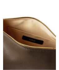 FURLA TONIE Bolso peque&ntilde;o de piel con correa para el hombro gris lodoso - Bolsos Mujer - 4