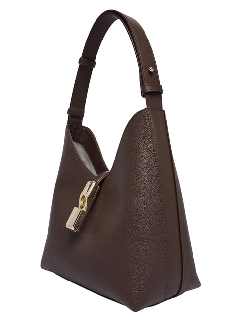 GOCCIA Bolso de hombro de piel chocolate - Bolsos Mujer