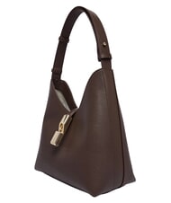FURLA GOCCIA Bolso de hombro de piel chocolate - Bolsos Mujer - 2