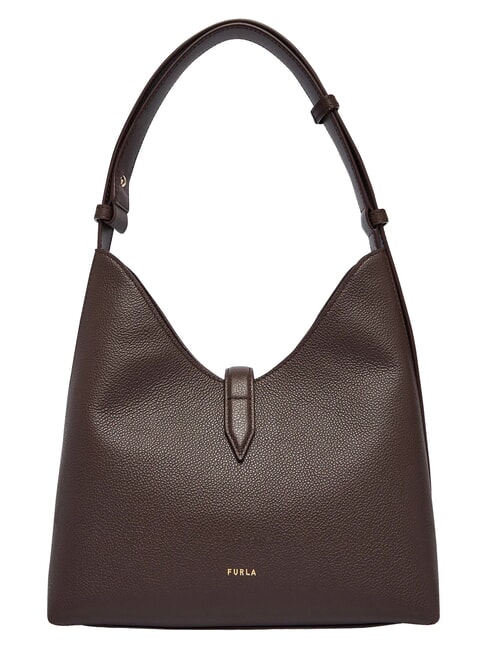 GOCCIA Bolso de hombro de piel chocolate - Bolsos Mujer