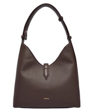 FURLA GOCCIA Bolso de hombro de piel chocolate - Bolsos Mujer - 3