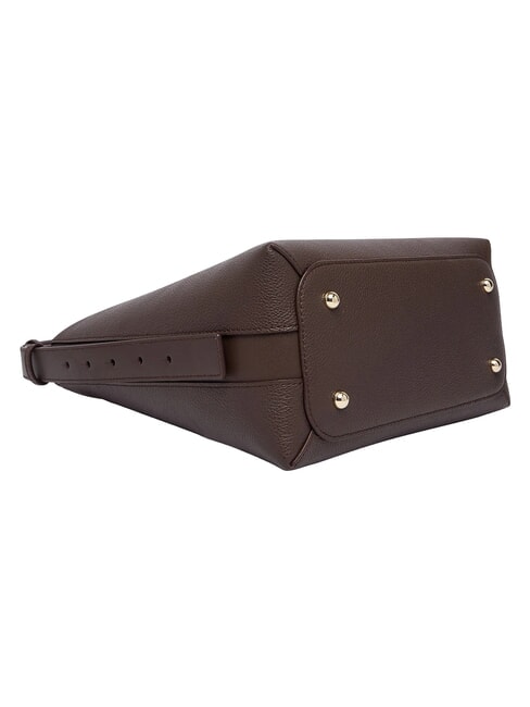 GOCCIA Bolso de hombro de piel chocolate - Bolsos Mujer