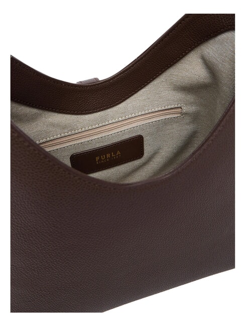 GOCCIA Bolso de hombro de piel chocolate - Bolsos Mujer