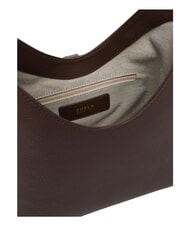 FURLA GOCCIA Bolso de hombro de piel chocolate - Bolsos Mujer - 5