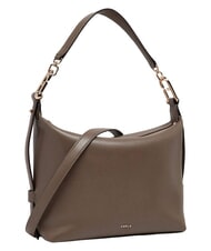 FURLA TONIE Bolso bandolera de piel con correa para el hombro gris lodoso - Bolsos Mujer - 3