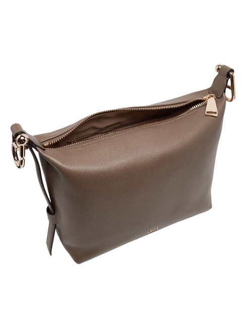TONIE Bolso bandolera de piel con correa para el hombro gris lodoso - Bolsos Mujer