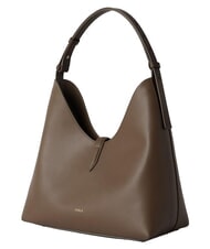 FURLA GOCCIA Bolso bandolera de piel gris lodoso - Bolsos Mujer - 2