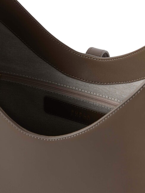 GOCCIA Bolso bandolera de piel gris lodoso - Bolsos Mujer