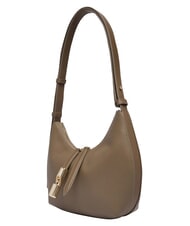 FURLA GOCCIA Bolso bandolera de piel martillada gris lodoso - Bolsos Mujer - 3