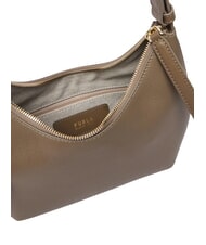 FURLA GOCCIA Bolso bandolera de piel martillada gris lodoso - Bolsos Mujer - 5