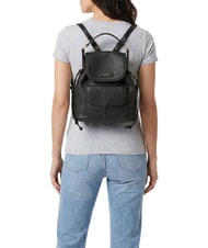 THE BRIDGE MARTINA Mochila de cuero martillado Oro negro - Bolsos Mujer - 2