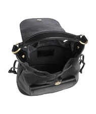 THE BRIDGE MARTINA Mochila de cuero martillado Oro negro - Bolsos Mujer - 6