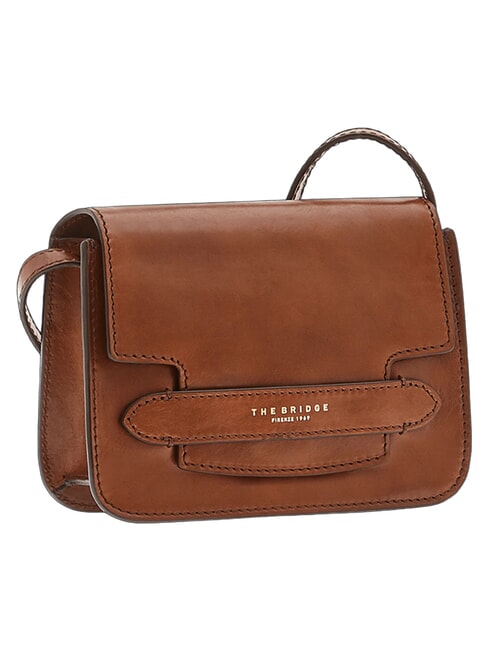 LUCREZIA Mini bolso de hombro moca con oro - Bolsos Mujer