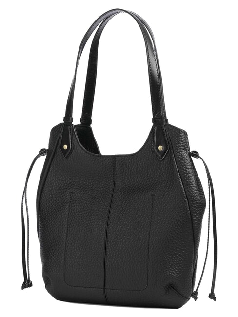 MARTINA Bolso de hombro de piel Oro negro - Bolsos Mujer