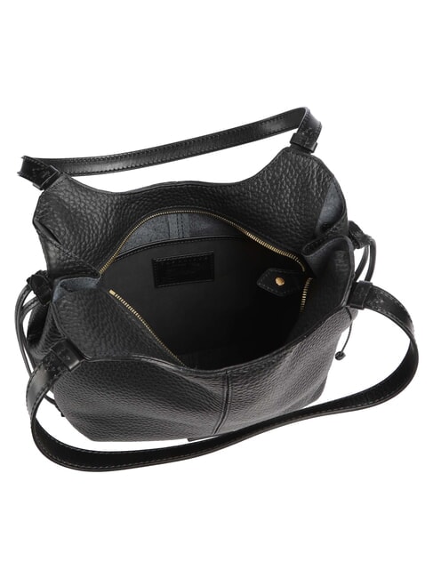 MARTINA Bolso de hombro de piel Oro negro - Bolsos Mujer