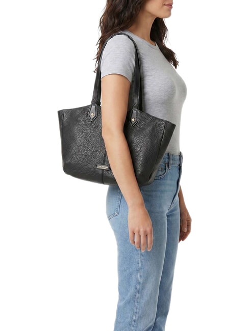 MARTINA Bolso de hombro de piel Oro negro - Bolsos Mujer