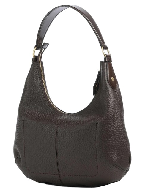 MARTINA Bolso de hombro de piel moca con oro - Bolsos Mujer