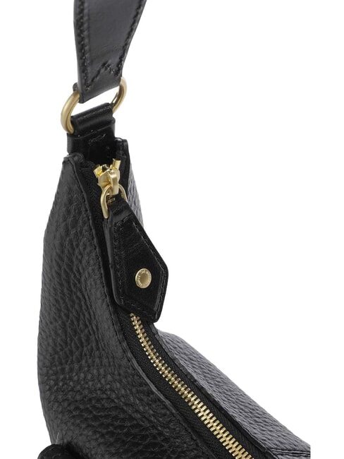 MARTINA Bolso de hombro de piel Oro negro - Bolsos Mujer