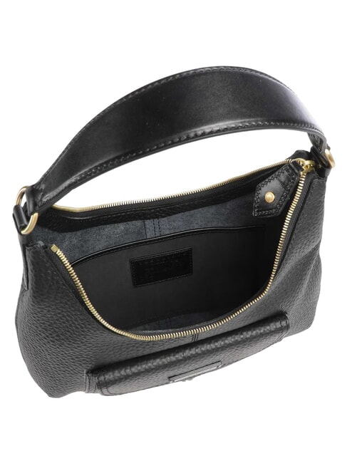 MARTINA Bolso de hombro de piel Oro negro - Bolsos Mujer