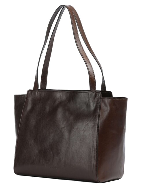 LUCREZIA Bolso de compras de piel para el hombro moca con oro - Bolsos Mujer