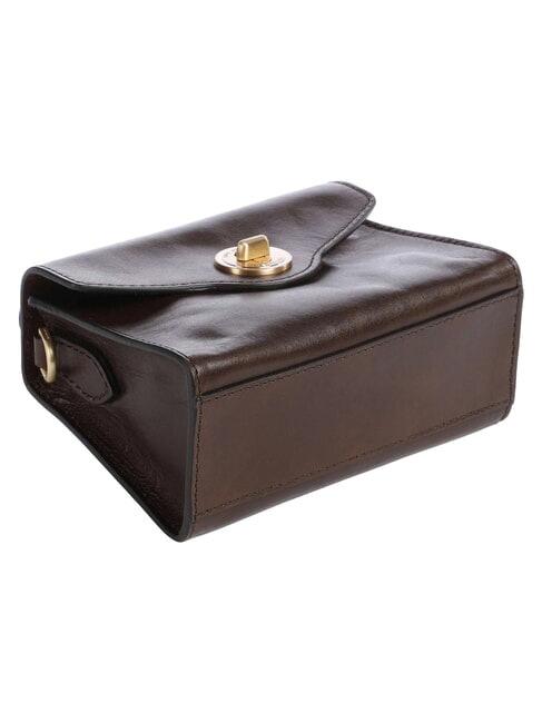 IRENE  Mini bolso de hombro, en piel moca con oro - Bolsos Mujer