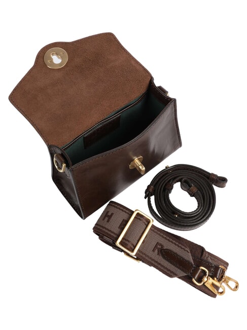 IRENE  Mini bolso de hombro, en piel moca con oro - Bolsos Mujer