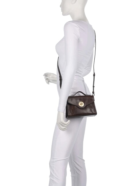 IRENE  Mini bolso de hombro, en piel moca con oro - Bolsos Mujer