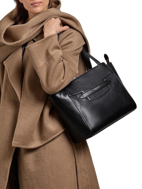 LUCREZIA Bolso de compras de piel para el hombro Oro negro - Bolsos Mujer