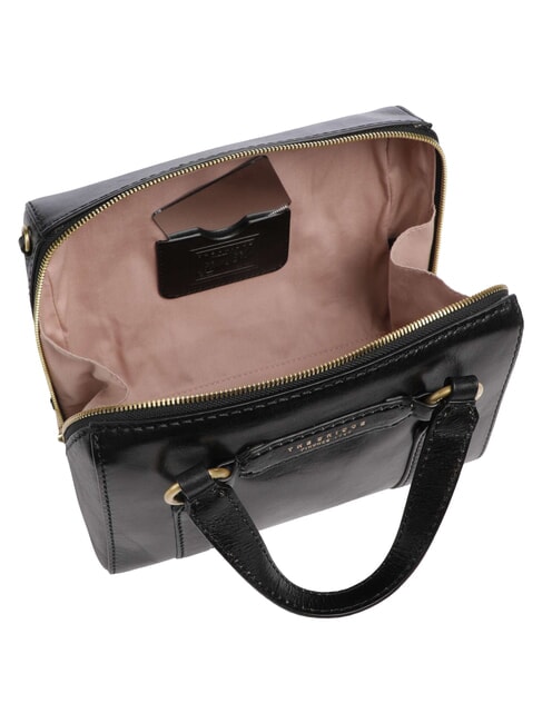 LAURA Bolso de piel tipo cartera con bandolera Oro negro - Bolsos Mujer