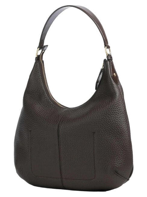MARTINA Bolso de hombro de piel moca con oro - Bolsos Mujer