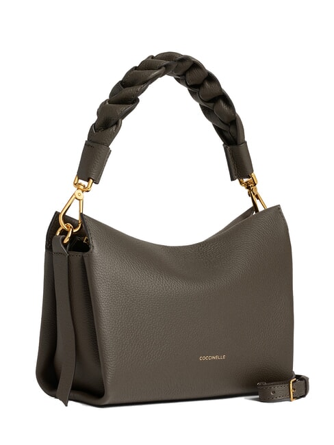 BOHEME GRANA DOUBLE Bolso de mano, con bandolera, en piel barro/miel - Bolsos Mujer
