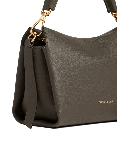 BOHEME GRANA DOUBLE Bolso de mano, con bandolera, en piel barro/miel - Bolsos Mujer