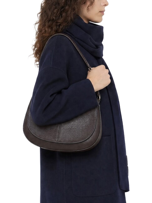 HELENA ROUND Bolso bandolera con correa para el hombro, de piel. expresado - Bolsos Mujer