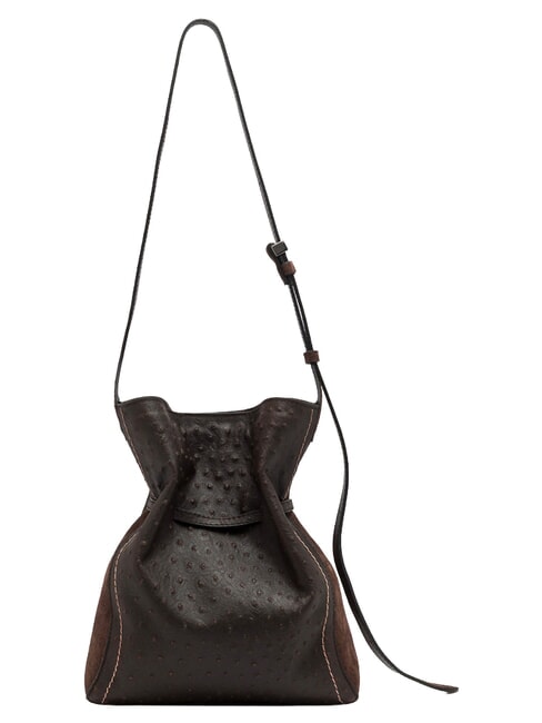 SIENNA Bolso de hombro tipo cubo de piel expresado - Bolsos Mujer