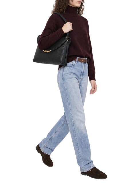 BEA Bolso de hombro de piel negro - Bolsos Mujer