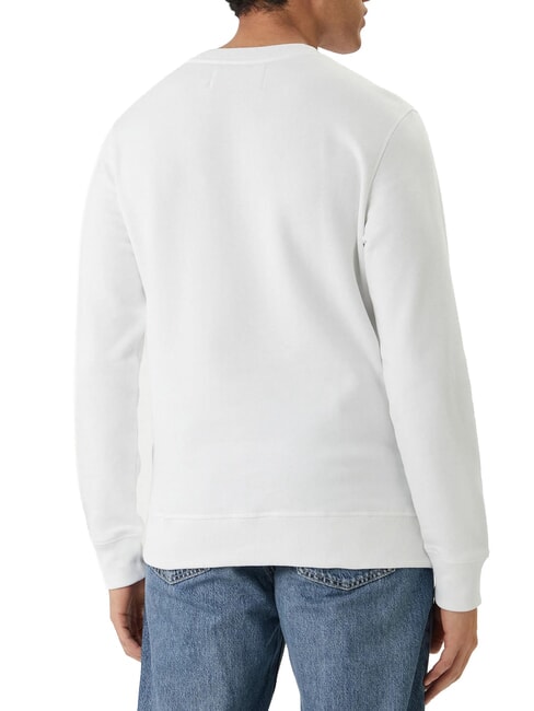 CKJ Sudadera de cuello redondo blanco brillante - Sudaderas