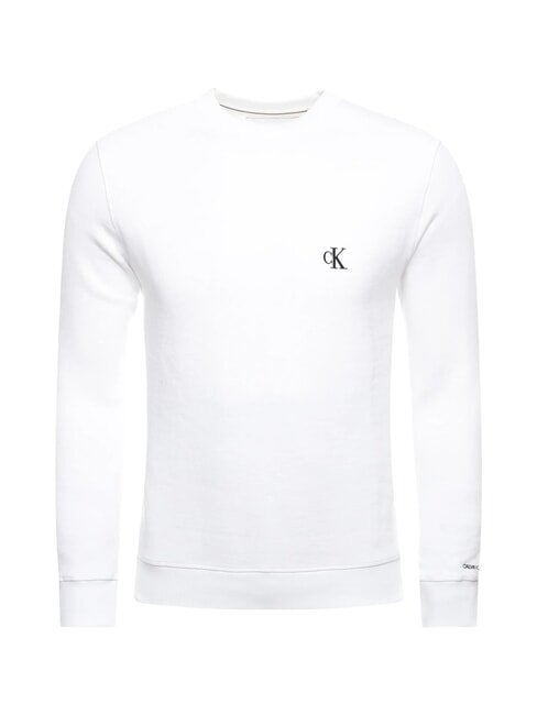 CKJ Sudadera de cuello redondo blanco brillante - Sudaderas